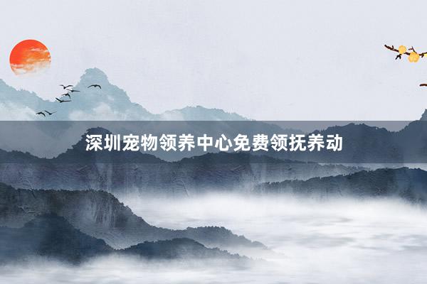 深圳宠物领养中心免费领抚养动